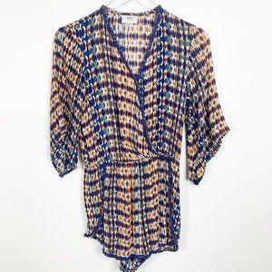 Nordstrom ECI boho tie dye kimono sleeve romper